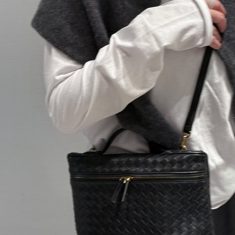 sᴏғᴛ ᴠᴀɴɪᴛʏ 大號真皮手工編織化妝包｜美ONE甄選